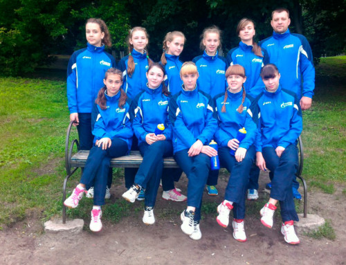 Команда девушек СОШ №36 в финале всероссийских соревнований “Серебряный мяч”